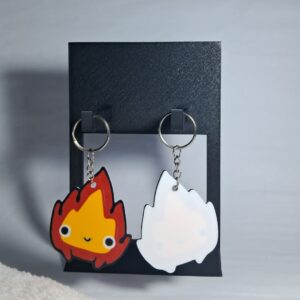 Chaveiro do Calcifer Fundo Branco (Studio Ghibli)